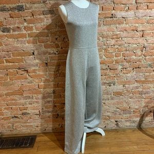 NWT J Crew Sleeveless Lurex Grey Jumpsuit